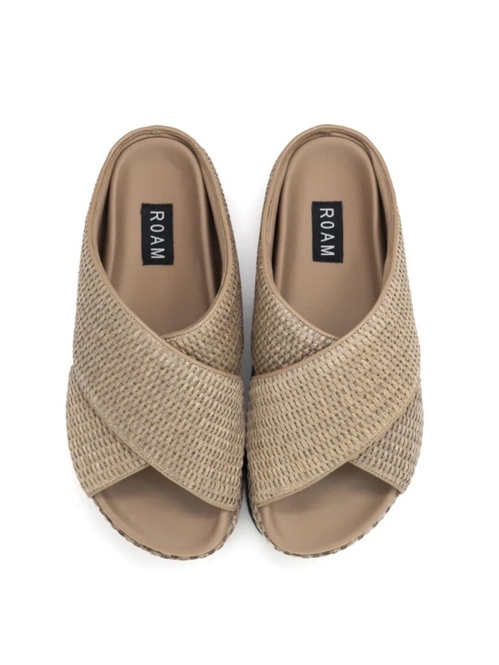 ROAM Cross Stack Raffia Platform Slides - Sz 8 - Picture 11 of 12